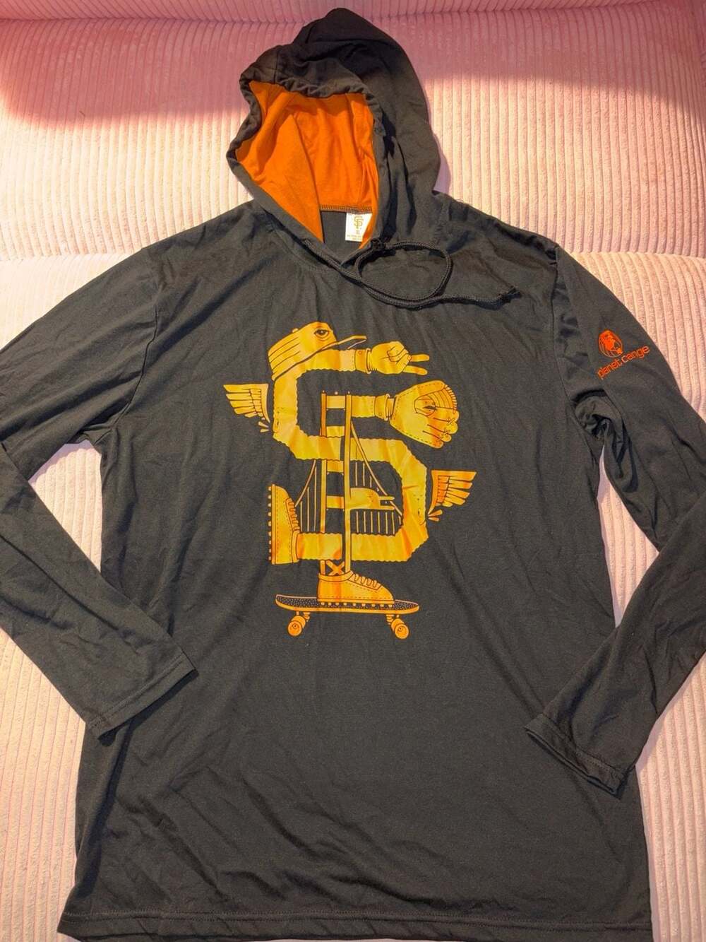 SF Giants Skate Day Special Event Long Sleeve Graphic Hooded Shirt